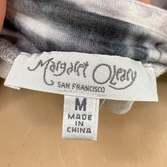 Margaret O'Leary White Gray Tie Dye Midi Skirt SZ M - Picture 7 of 8